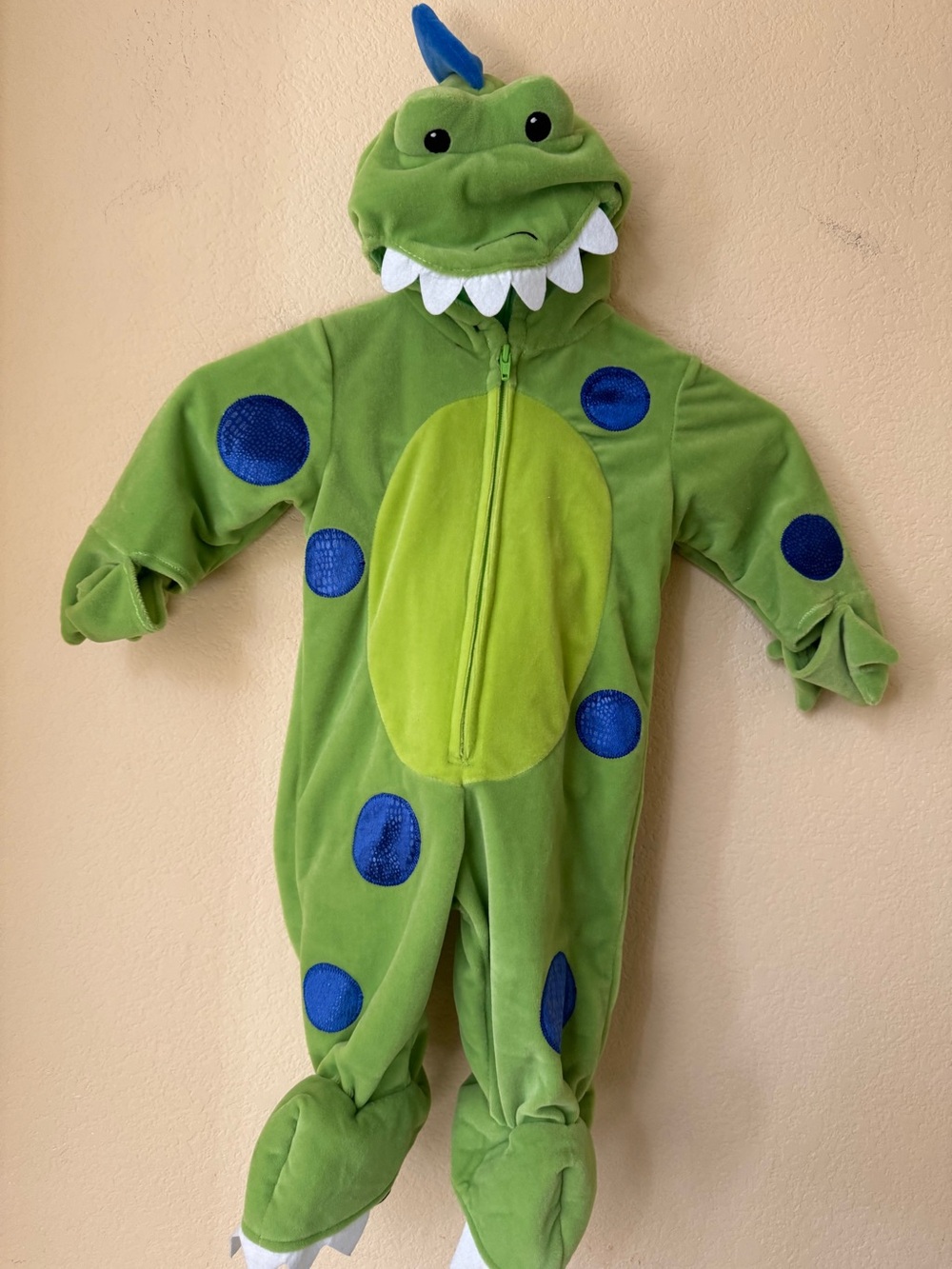 Miniwear Green Plush Dinosaur Dragon Costume Size 6-9 Months